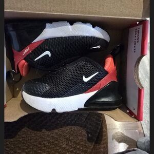 Kids Black and Red Nike Shoes